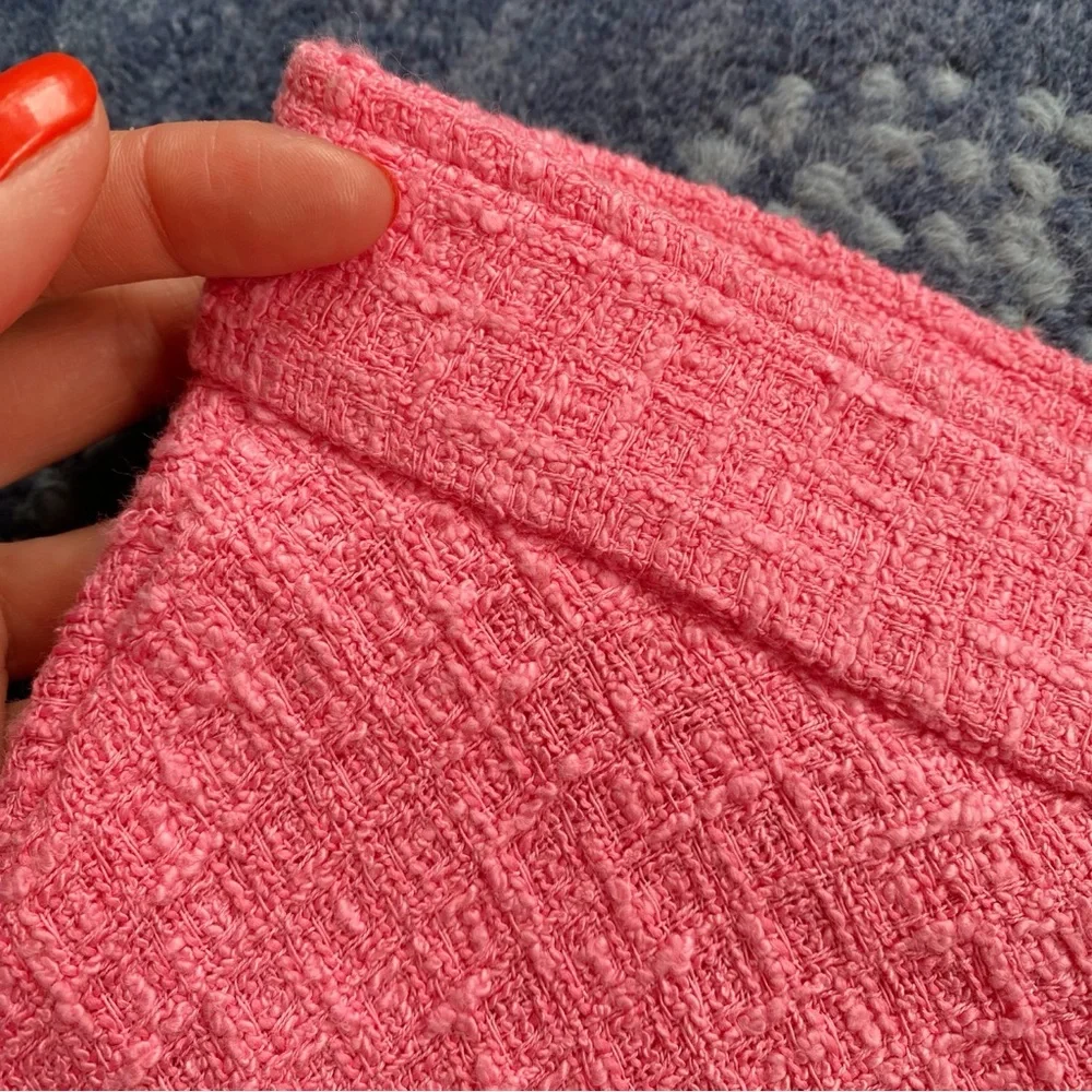 πΈ ZARA PINK TWEED HIGH WAIST ASYMMETRICAL MAXI SKIRT! - Picture 14 of 16